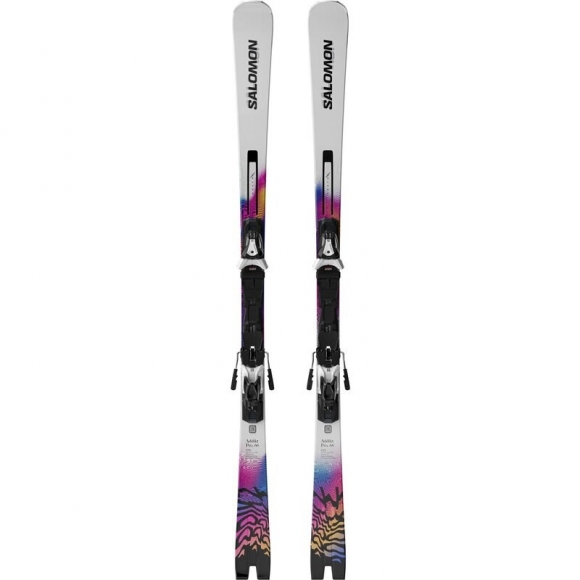 Neu Eingetroffen Salomon Herren All-Mountain Ski E ADDIKT PRO 66 + MI12 - Weiß/Rennblau/Rhodamin
