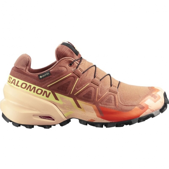Neu Eingetroffen Salomon Damen Trailrunningschuhe SHOES SPEEDCROSS 6 GTX W - Pekannussbraun/Mandelcreme/Sonnenlimette