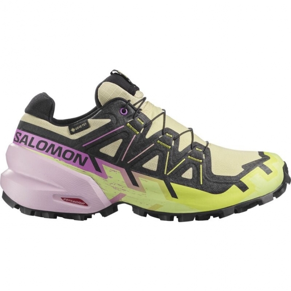 Neu Eingetroffen Salomon Damen Trailrunningschuhe SHOES SPEEDCROSS 6 GTX W - Moor/Morgendämmerungsrosa/Saures Limettengrün