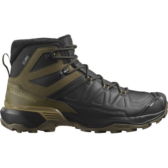 Neu Eingetroffen Salomon Herren Stiefel SHOES X ULTRA SNOWPILOT WP - Schwarz/Military Olive/Gothic Olive