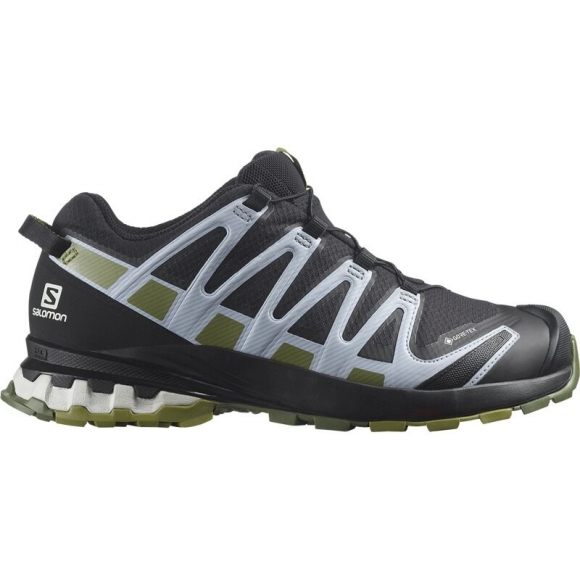 Neu Eingetroffen Salomon Damen Trailrunningschuhe SHOES XA PRO 3D v8 GTX W - Schwarz/Grünes Moos/Zenblau