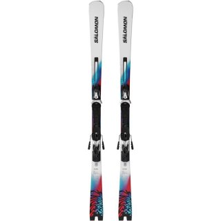 Neu Eingetroffen Salomon Herren All-Mountain Ski E ADDIKT + MI12 GW F80 - Weiß/Neon Blau/Rot