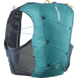 Neu Eingetroffen Salomon Rucksack ACTIVE SKIN 8 SET Tahitian - Tahitianische Flut/Kohlenstoff/Pfauenblau