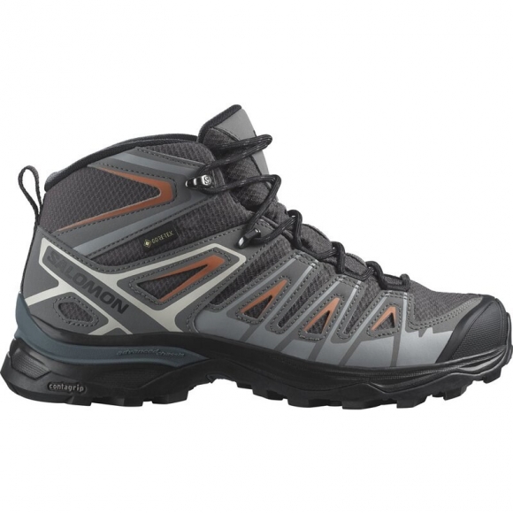 Neu Eingetroffen Salomon Damen Multifunktionsstiefel SHOES X ULTRA PIONEER MID GTX W - Magnet/Quiet Shade/Coral Gold
