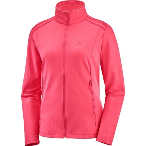 Neu Eingetroffen Salomon Damen Midlayer Jacke DISCOVERY LT FZ - CALYPSO CORAL