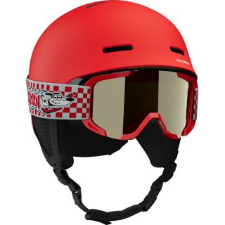 Neu Eingetroffen Salomon Kinder Helm HELMET PLAYER COMBO Cherry - Kirschtomate