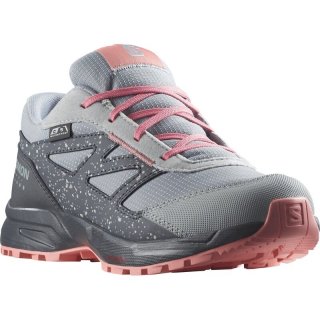 Neu Eingetroffen Salomon Kinder Walkingschuhe SHOES OUTWAY CSWP JUNIOR - Steinbruch/Ebenholz/Pfirsichbernstein