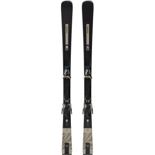Neu Eingetroffen Salomon Damen All-Mountain Ski E - Schwarz/Hellbronzemetallic