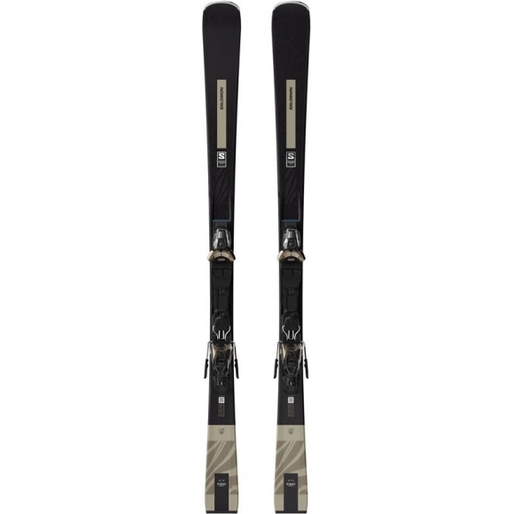 Neu Eingetroffen Salomon Damen All-Mountain Ski E - Schwarz/Hellbronzemetallic Neu Eingetroffen Salomon Damen All-Mountain Ski E - Schwarz/Hellbronzemetallic