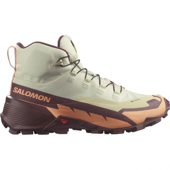Neu Eingetroffen Salomon Damen Multifunktionsstiefel SHOES CROSS HIKE MID GTX 2 W - Luzerne/Cantaloupe/Bitter Schokolade