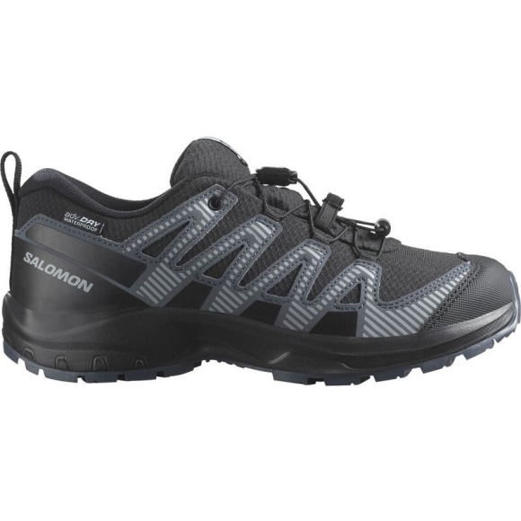 Neu Eingetroffen Salomon Kinder Trekkinghalbschuhe SHOES XA PRO V8 WP J - Schwarz/Turbulenz/Steinbruch