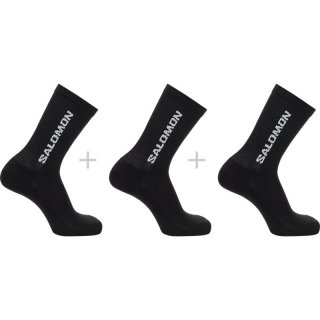 Neu Eingetroffen Salomon Herren SOCKS EVERYDAY CREW 3-PACK - SCHWARZ / SCHWARZ / SCHWARZ