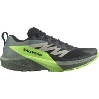 Neu Eingetroffen Salomon Herren Trailrunningschuhe SHOES SENSE RIDE 5 - Schwarz/Lorbeerkranz/Grüner Gecko