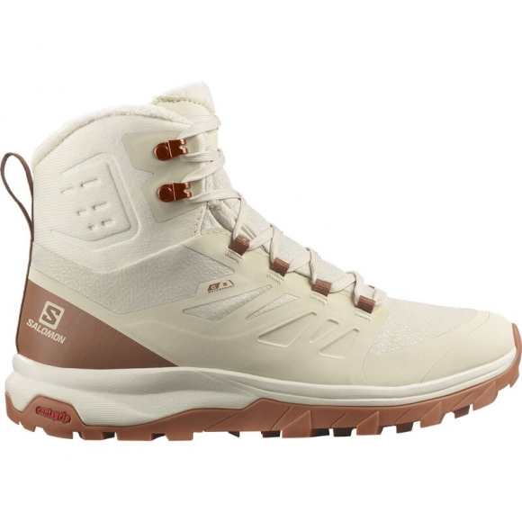 Neu Eingetroffen Salomon Damen Trekkinghalbschuhe SHOES OUTblast TS CSWP W - Mandelmilch/Rohleder/Gum8