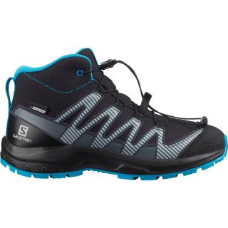 Neu Eingetroffen Salomon Kinder Trekkingstiefel SHOES XA PRO V8 MID CSWP J - Schwarz/Monument/Hawaiianischer Ozean