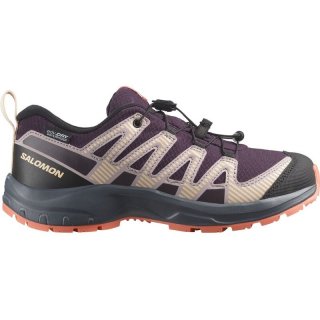 Neu Eingetroffen Salomon Kinder Trekkinghalbschuhe SHOES XA PRO V8 WP J - Pflaumenkätzchen/Turbulenz/Fusionskoralle