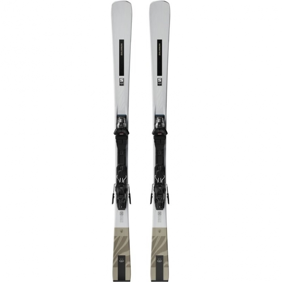Neu Eingetroffen Salomon Damen All-Mountain Ski E - Silbermetallic/Hellbronzemetallic/Schwarz