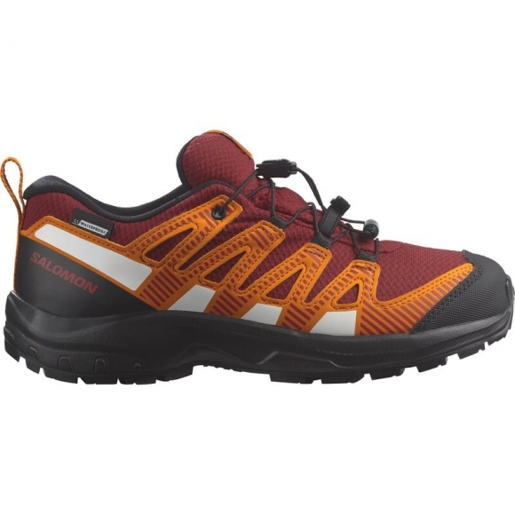 Neu Eingetroffen Salomon Kinder Multifunktionsschuhe SHOES XA PRO V8 CSWP J - Rote Dahlie/Schwarz/Orange Pfeffer