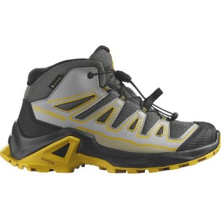 Neu Eingetroffen Salomon Kinder Trekkingstiefel SHOES X ULTRA MID GTX J - Castlerock/Schwarz/Scharfer Senf