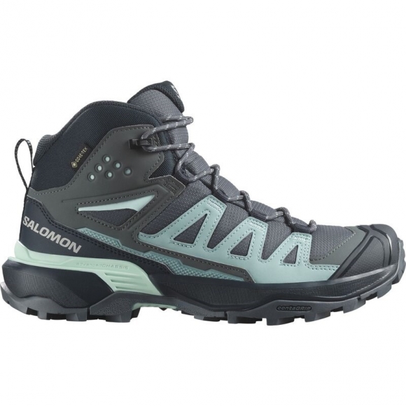 Neu Eingetroffen Salomon Damen Trekkingstiefel SHOES X ULTRA 360 MID GTX W - Turbulenz/Kohlenstoff/Turmalin