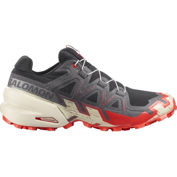 Neu Eingetroffen Salomon Herren Trailrunningschuhe SHOES SPEEDCROSS 6 - Schwarz/Feurigrot/Mandelmilch Neu Eingetroffen Salomon Herren Trailrunningschuhe SHOES SPEEDCROSS 6 - Schwarz/Feurigrot/Mandelmilch
