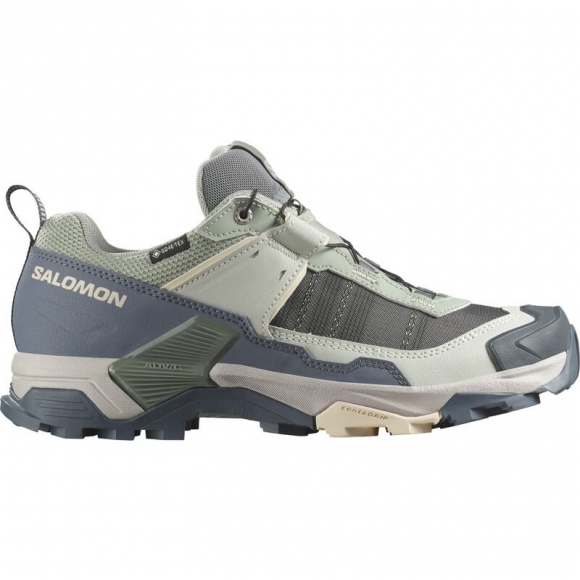 Neu Eingetroffen Salomon Damen Multifunktionsschuhe SHOES X ULTRA 5 GTX W - Seegras/Turbulence/Tender Peach