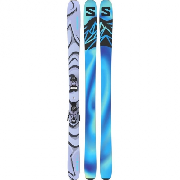 Neu Eingetroffen Salomon Herren All-Mountain Ski N QST 100 COSMIC SKY - Kosmischer Himmel/Dunkelgrau/Neonblau