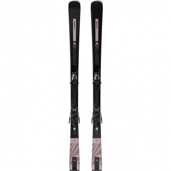 Neu Eingetroffen Salomon Damen All-Mountain Ski E - Black/Roségold Metallic