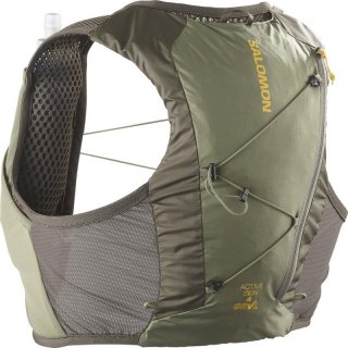 Neu Eingetroffen Salomon Rucksack ACTIVE SKIN 4 GRVL SET - ZAUNFRAU/TIEFES LIEGENGRÜN/WÜRZIG MUSTAR