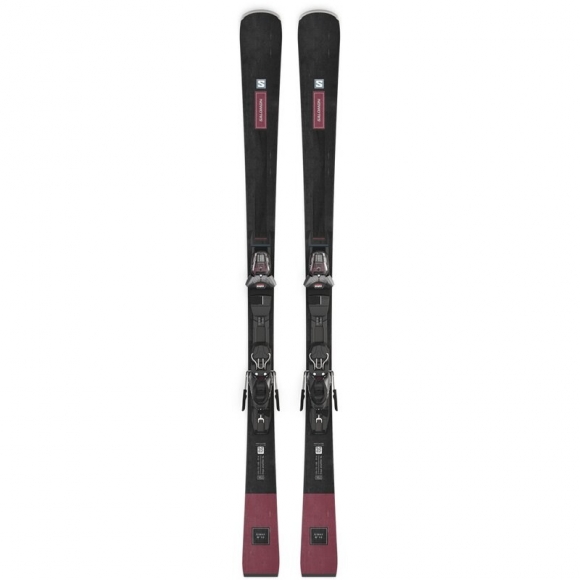 Neu Eingetroffen Salomon Damen All-Mountain Ski E - Schwarz/Cordovan Metallic/Silber Metallic Neu Eingetroffen Salomon Damen All-Mountain Ski E - Schwarz/Cordovan Metallic/Silber Metallic