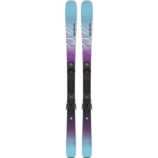Neu Eingetroffen Salomon Damen All-Mountain Ski E STANCE W 80 + M10 GW - Schwarz/Himbeere/Engelsblau