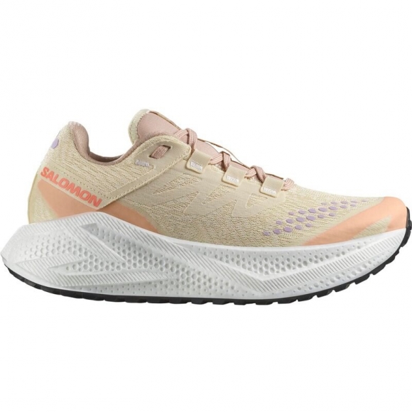 Neu Eingetroffen Salomon Damen Laufschuhe SHOES AERO GLIDE 3 GRVL W - Shortbread/Weiß/Fusion Coral