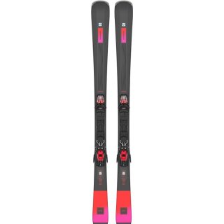 Neu Eingetroffen Salomon Damen All-Mountain Ski E - Schwarz/Rot/Zuckerpflaume
