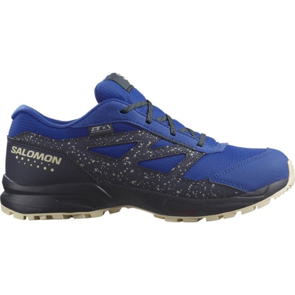 Neu Eingetroffen Salomon Kinder Walkingschuhe SHOES OUTWAY CSWP JUNIOR - Lapisblau/Carbon/Gebleichter Sand
