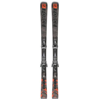 Neu Eingetroffen Salomon Herren All-Mountain Ski SKI SET E - Schwarz/Neonkoralle/Castelrock