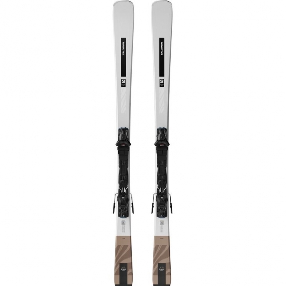 Neu Eingetroffen Salomon Damen All-Mountain Ski E - Silber/Schwarz/Maisstroh Metallic