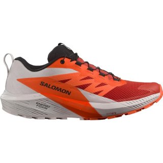Neu Eingetroffen Salomon Herren Trailrunningschuhe SHOES SENSE RIDE 5 - Mondfelsen/Schockorange/Feuriges Rot