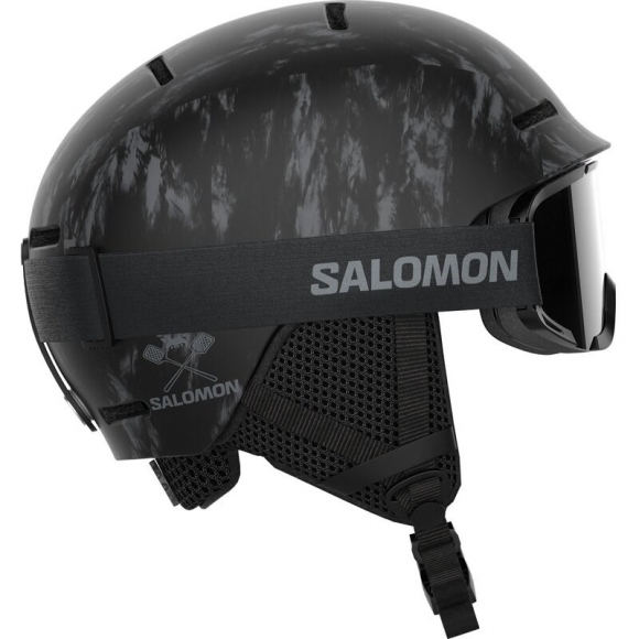 Neu Eingetroffen Salomon Kinder Helm HELMET PLAYER COMBO - Schwarz Batik