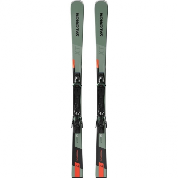 Neu Eingetroffen Salomon Herren All-Mountain Ski E - Ölgrün/Schwarz/Neonrot