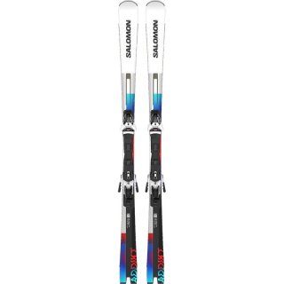 Neu Eingetroffen Salomon Herren All-Mountain Ski E ADDIKT + Z12 GW F80 - Weiß/Schwarz/Pastell-Neonblau 3