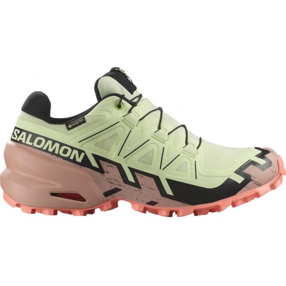 Neu Eingetroffen Salomon Damen Trailrunningschuhe SHOES SPEEDCROSS 6 GTX W Lime - Limettencreme/Mahagoni Rose/Schwarz