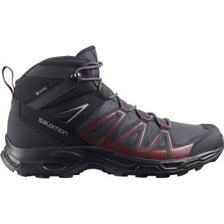 Neu Eingetroffen Salomon Herren Multifunktionsstiefel Herren Wanderstiefel Robson Mid - Ebenholz/Phantom/Fahrradrot