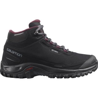Neu Eingetroffen Salomon Damen Outdoorschuhe (Mid) SHELTER CS WP - Schwarz/Ebenholz/Weinprobe