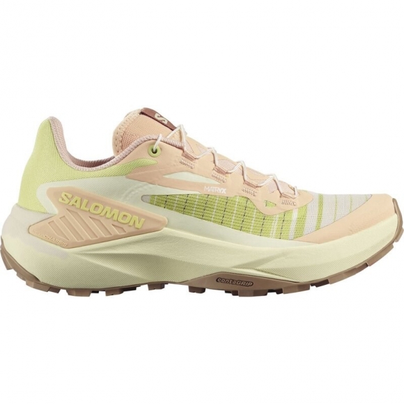 Neu Eingetroffen Salomon Damen Trailrunningschuhe SHOES GENESIS W Almond - Mandelcreme/Transparentes Gelb/Sonne