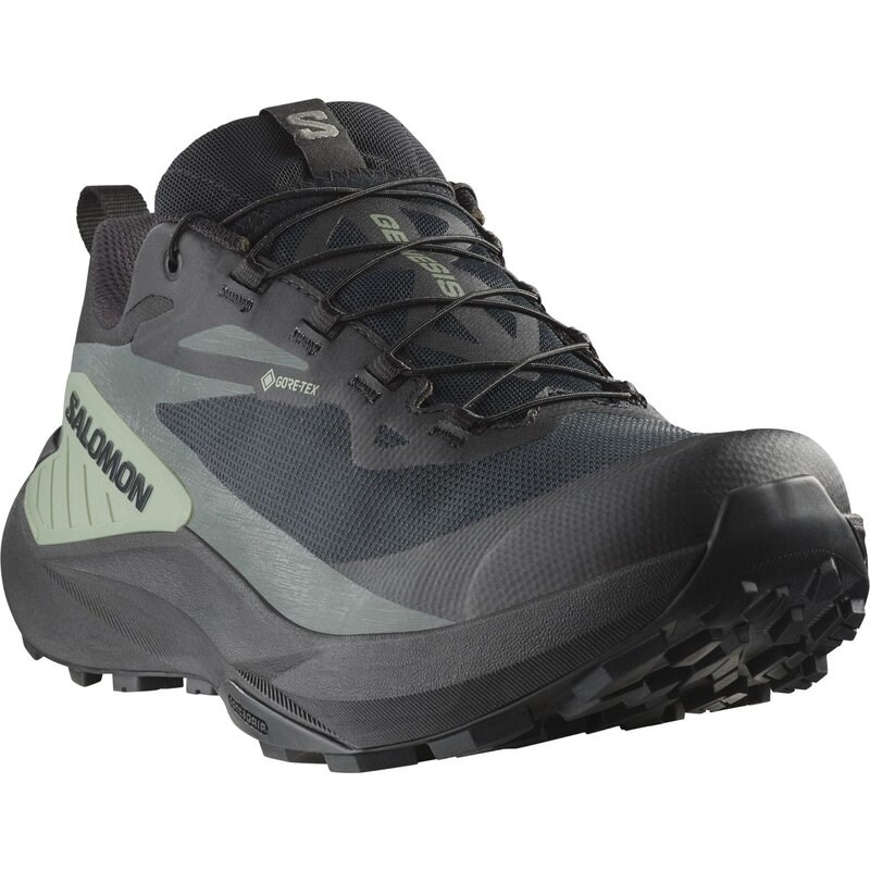 Neu Eingetroffen Salomon Herren Trailrunningschuhe SHOES GENESIS GTX - Schwarz/Agavengrün/Urban Chic