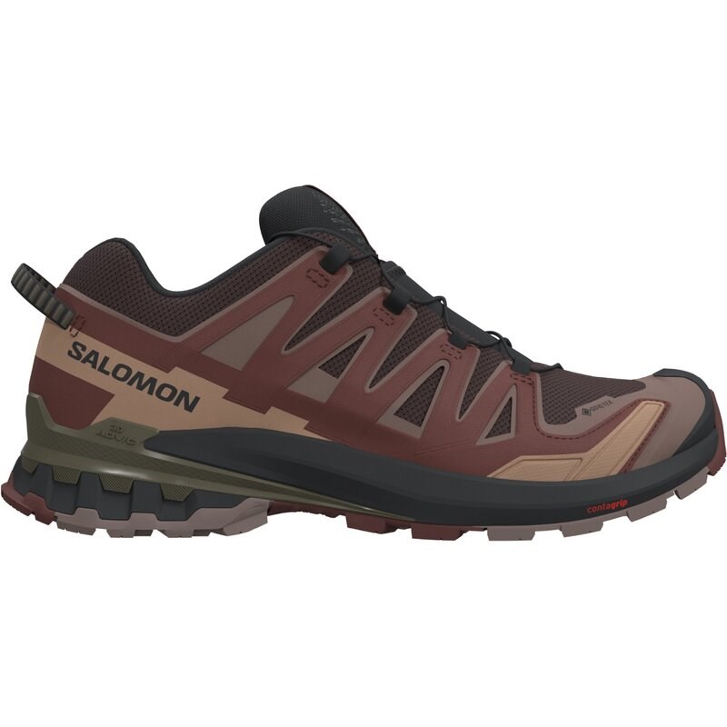 Neu Eingetroffen Salomon Herren Trailrunningschuhe SHOES XA PRO 3D V9 GTX - Schwarzer Kaffee/Rumrosine/Olivennacht