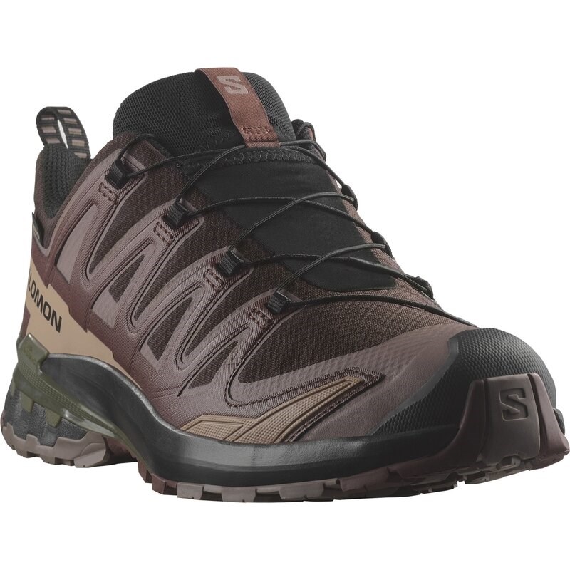 Neu Eingetroffen Salomon Herren Trailrunningschuhe SHOES XA PRO 3D V9 GTX - Schwarzer Kaffee/Rumrosine/Olivennacht