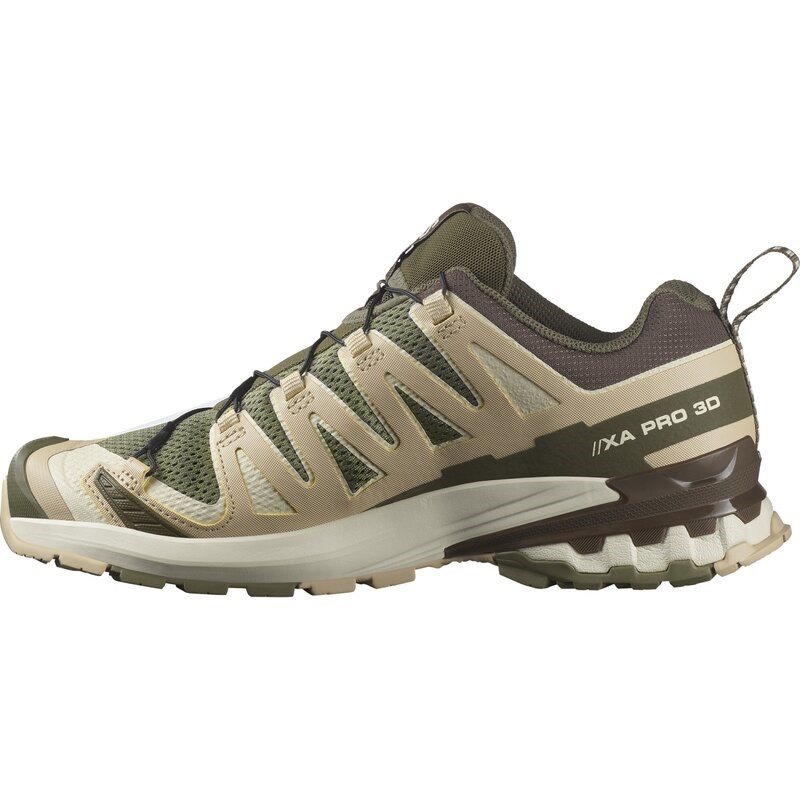 Neu Eingetroffen Salomon Herren Trailrunningschuhe SHOES XA PRO 3D V9 - Tiefes Flechtengrün/Safari/Dunkle Erde
