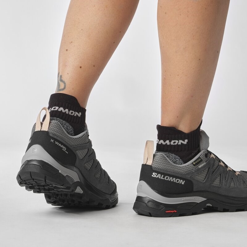 Neu Eingetroffen Salomon Damen Multifunktionsschuhe SHOES X WARD LEATHER GTX W - Möwe/Schwarz/Ebenholz