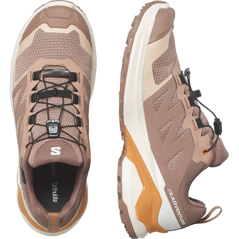 Neu Eingetroffen Salomon Damen Trailrunningschuhe SHOES X-ADVENTURE GTX W - Mokka-Mousse/Vanilleeis/Kurkuma